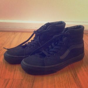 Vans all black high top old school